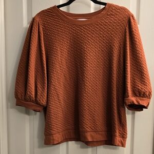 Time and Tru Women's Textured Rust Top. XXL